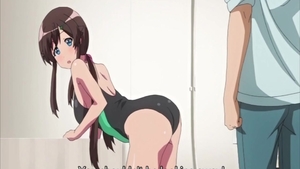 Shaved & skinny student in uniform hentai dick sucking