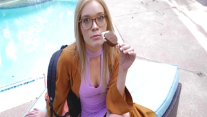 Amateur Katie Kush POV swallow