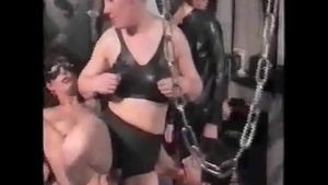 Kinky bisexual orgy in school classic
