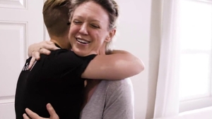 Large boobs girl in lingerie reality sensual kissing