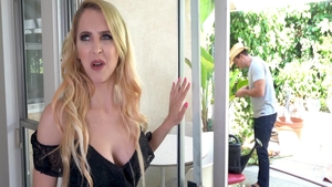 Too cute MILF Alix Lynx raw dick sucking in the garden