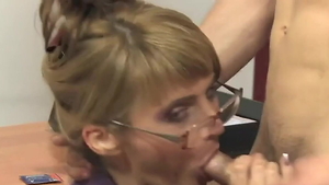 Young european teen chick doggystyle after classes