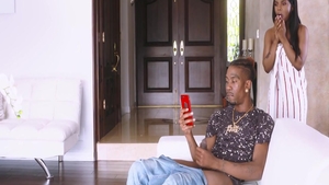 Ebony Sarah Bank playing with Sarah Banks handjob