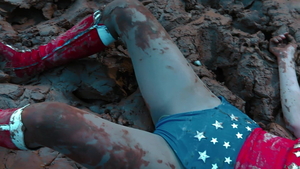 Cosplay korean humiliation outdoors