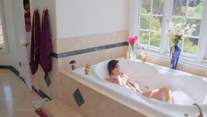 Large tits star reverse cowgirl in the kitchen in HD