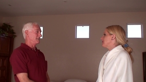 Rough nailing escorted by young american