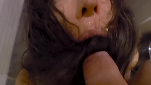 Slut Evelina Darling brutal deepthroat in the toilet