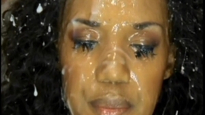 Too cute ebony orgy at the party