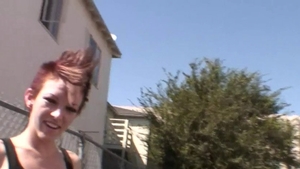 Plowing hard alongside small boobs babe