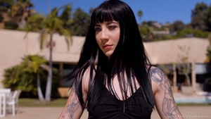 Shaved brunette Charlotte Sartre ass fucking in HD