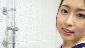 Very sensual asian girl teasing in the bath