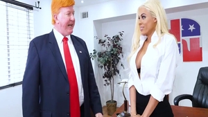 Large tits MILF cumshot in office