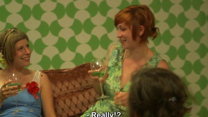 Tongue kissing after interview german in HD