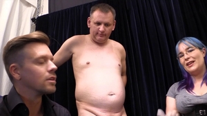 Kinky fetish BDSM sex with toys during interview HD