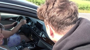 Threesome in public in HD