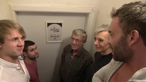 Short hair babe group sex in the club HD