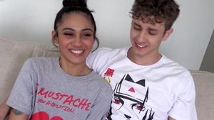 Inked big booty latina teen chick Justin Bieber cumshot in HD