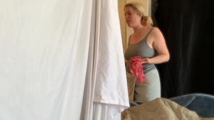 Voyeur nailed rough together with curvy blonde hair