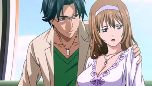 Hentai hard fucking in company with girl