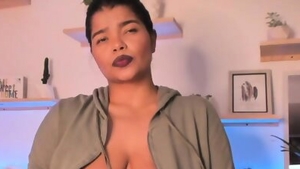 Homemade latina yoga on webcam