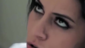 Cock sucking in the kitchen among big butt pornstar