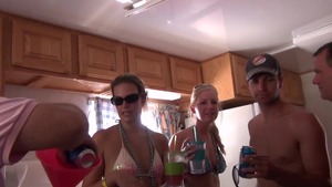 Naked bisexual bikini sunbathing on the lake