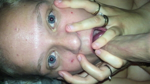 Amateur touching natural big tits