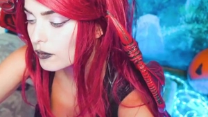 Beautiful female rushes playing with toys in HD