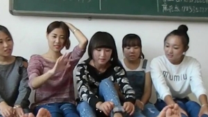 Asian college girl has a taste for plowing hard in socks HD