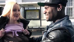 Sexy Bella Blond interracial bang