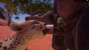 3d wild female cumshot