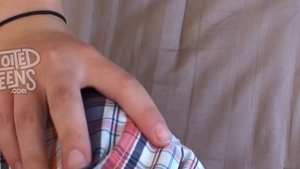 Busty large boobs amateur POV pussy eating at the castings