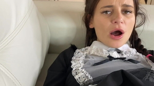 Pregnant super sexy brunette reality blowjobs after school