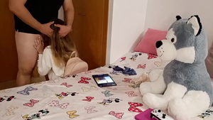 Fucking accompanied by busty slut