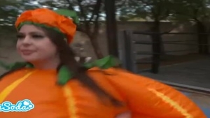 Big ass latina model goes in for wrestling