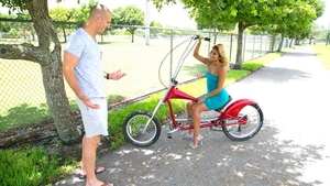 Blonde hair Ally Berry missionary fucking in the bed