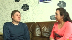 Closeup european blowjob cum in the club