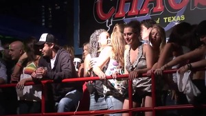 Slamming hard accompanied by wild amateur