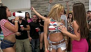 Dorm Invasion: Jamie Valentine crazy group sex video