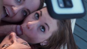 Foursome in company with teen chick