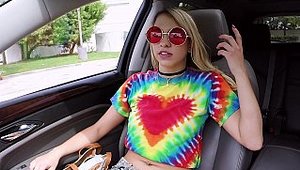 Stranded Teens - 18 yr old Khloe Kapri rammed hard in car