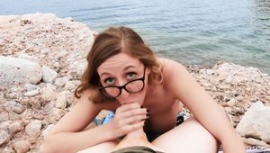 True Amateurs: Cum in mouth alongside cute teen