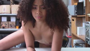 College teen Nia Nixon doggystyle in office