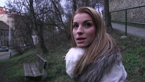 Skinny Victoria Daniels POV doggystyle in public