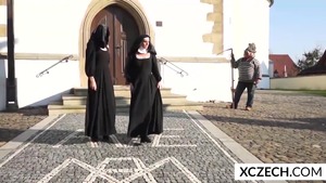 Large boobs czech nun got slammed hard on Halloween